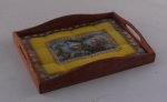 French Peacock Serving Tray by Christopher Whitford