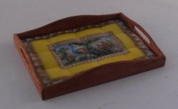 French Peacock Serving Tray by Christopher Whitford