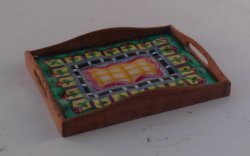 Flower Check Serving Tray by Christopher Whitford