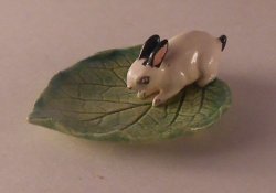 Rabbit Leaf Plate by Dominique Levy