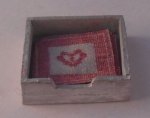 Napkin Caddy w/Heart Napkins by Cimen