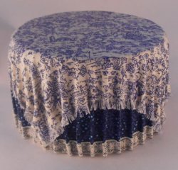 Skirted Table Blue Toile by Lorraine Scuderi