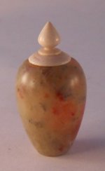 Jade & Mammoth Ivory Covered Jar 14-33 by Jeff Spera