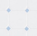 7324) Blue&White Octagon Vinyl Floor by Houseworks