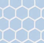 7328) Blue Lg Hex Vinyl Tile Floor by Houseworks