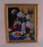 Still Lif Flowers and Fruit by Chris Sparrow