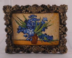 Iris Oil Painting by Paola Ojeda