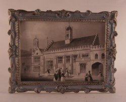 Vintage Italian Engraving Grays Inn Hall by Paola Ojeda