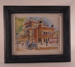 London Watercolor Scene #A by Paola Ojeda