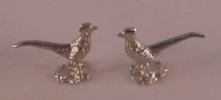 Silver Pair of Pheasants by Eugene Kupjack