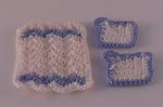 Kitchen Towel/Hot Pot Set Blue/White by Grandma's of Norway