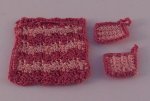 Kitchen Towel/Hot Pot Set Burgandy by Grandma's of Norway