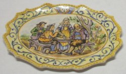 Quimper Tray "au cafe" by Dominique Levy