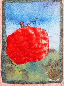 Hand Painted on Fabric Quilt Wallhanging Pumpkin Hand Painted on Fabric Quilt Wallhanging Pumpkin