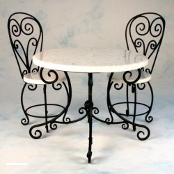 Bistro Table Black w/ Snow Corian by Jason Getzan