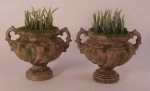 Ornamental Grass Urn Pair by Cea's