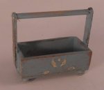 Wood Handle Basket Blue by Alexandra Cantatore