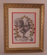 Hand Embroidered Rooster Picture by Anabela