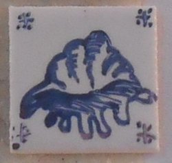 Hand Painted Porcelain Tile Sealife #1 by Tiny Ceramics