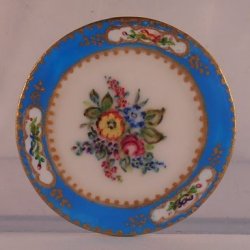 Celeste Blue Round Platter by Christopher Whitford