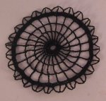 Black Lace Doily by Gibson Girl #A