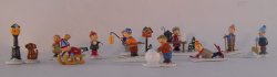 Village Child Shoveling Snow by Erzgebirgische Miniaturen