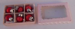 Glass Ball Red Ornaments Erzgebirgische Miniaturen