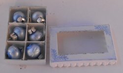 Glass Ball Light Blue Ornaments Erzgebirgische Miniaturen