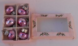 Glass Ball Pink Ornaments Erzgebirgische Miniaturen