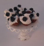 Bowl of Blackberries/Cupcakes/Milk Set by Anna Wybranowska