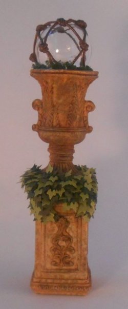 Ivy Pedestal w/Gazing Ball by Cea's Garden