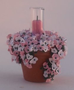 Impatient Planter with Candle by Cea's Garden