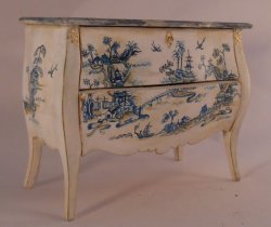 Blue Chinoiserie Commode by Janet Reyburn