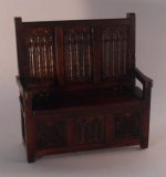 Carved Deacons Bench by Thomas