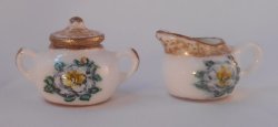 Emmett Barnes Camellia Creamer & Sugar by Christopher Whitford