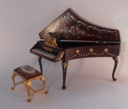 Harpsicord and Stool by Bluette *estate*