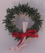 Wreath Candle Light Electric by Rothenburg Village