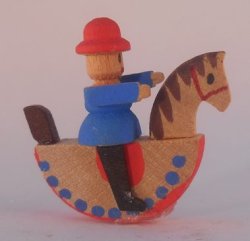 Soldier on Rocking Horse by Erzgebirgische Miniaturen