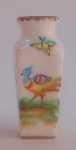 Exotic Bird Square Vase by Christopher Whitford