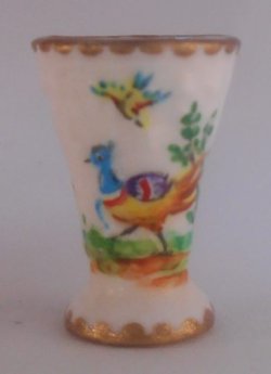 Exotic Bird Flared Vase by Christopher Whitford