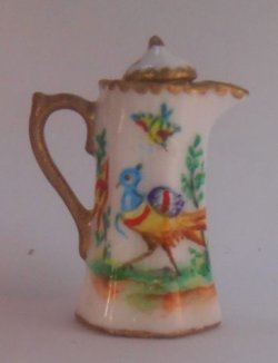 Exotic Bird Chocolate Pot by Christopher Whitford