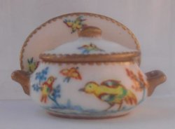 Exotic Bird Oval Tureen & Tray by Christopher Whitford