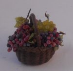 Grapes in Brown Basket by Gosia Suchodolska