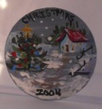 Christmas Plate by Linda Silar