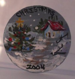 Christmas Plate by Linda Silar