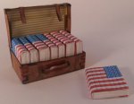 Trunk with U.S. Flag Books by Artelier