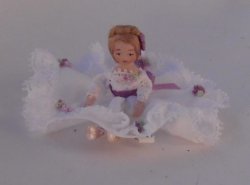 Bed Doll in White by Ethel Hicks