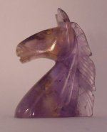Horse Head Carved from Amythist #D