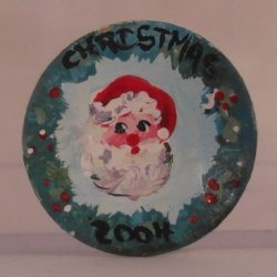 Santa Plate by Linda Silar
