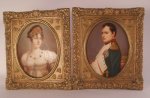 Napolean & Josephine Pair Painted #B